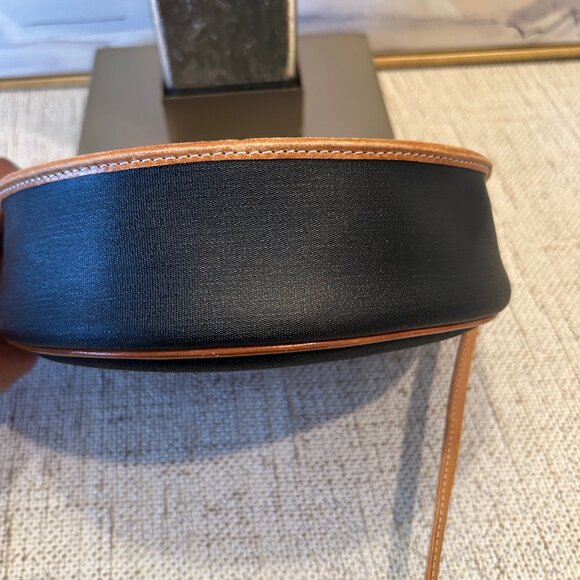 Vintage Christian Dior Black Canvas & Brown Leather Crossbody Bag - Picture 9 of 11